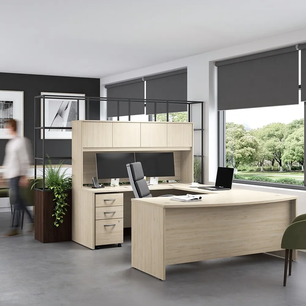 Storage Cabinets*Bush Furniture Bush Business Furniture Studio C Low Storage Cabinet with Doors and Shelves, Natural Elm (SCS160NE)