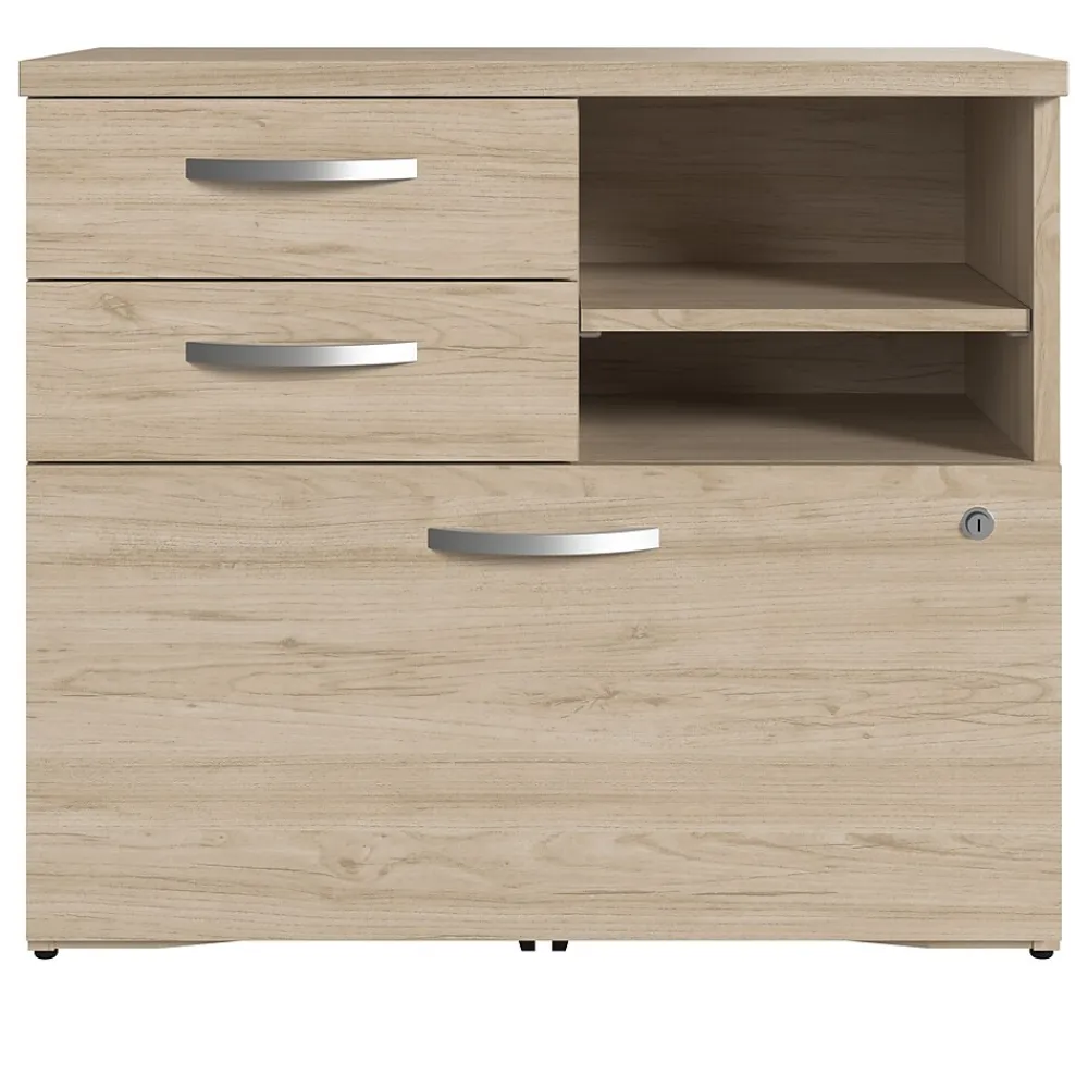 Storage Cabinets*Bush Furniture Bush Business Furniture Studio C Office Storage Cabinet with Drawers and Shelves, Natural Elm (SCF130NESU)