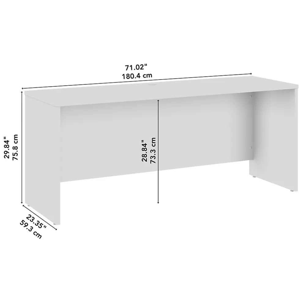 Office Desks*Bush Furniture Bush Business Furniture Studio C 72"W Credenza Desk, Natural Elm (SCD372NE)