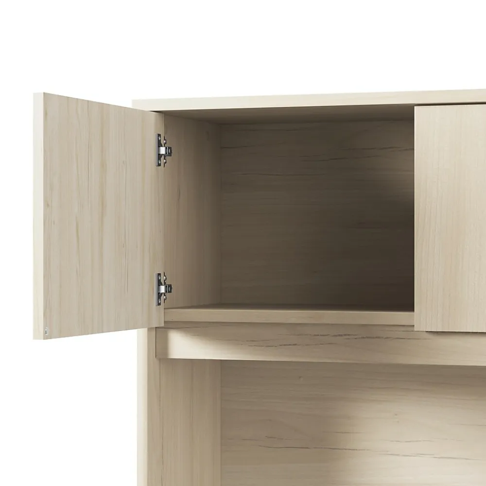 L-Desks*Bush Furniture Bush Business Furniture Studio C 72"W L Shaped Desk with Hutch and Mobile File Cabinet, Natural Elm (STC006NESU)