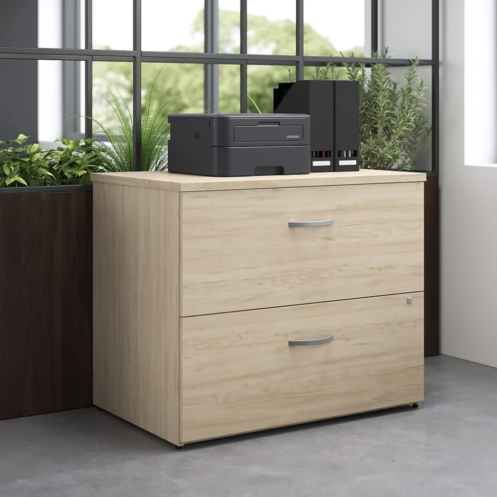 File Cabinets*Bush Furniture Bush Business Furniture Studio C 2 Drawer Lateral File Cabinet, Natural Elm (SCF136NESU)