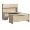 Office Desks*Bush Furniture Bush Business Furniture Studio C 72"W U Shaped Desk with Hutch and Mobile File Cabinet, Natural Elm (STC003NESU)