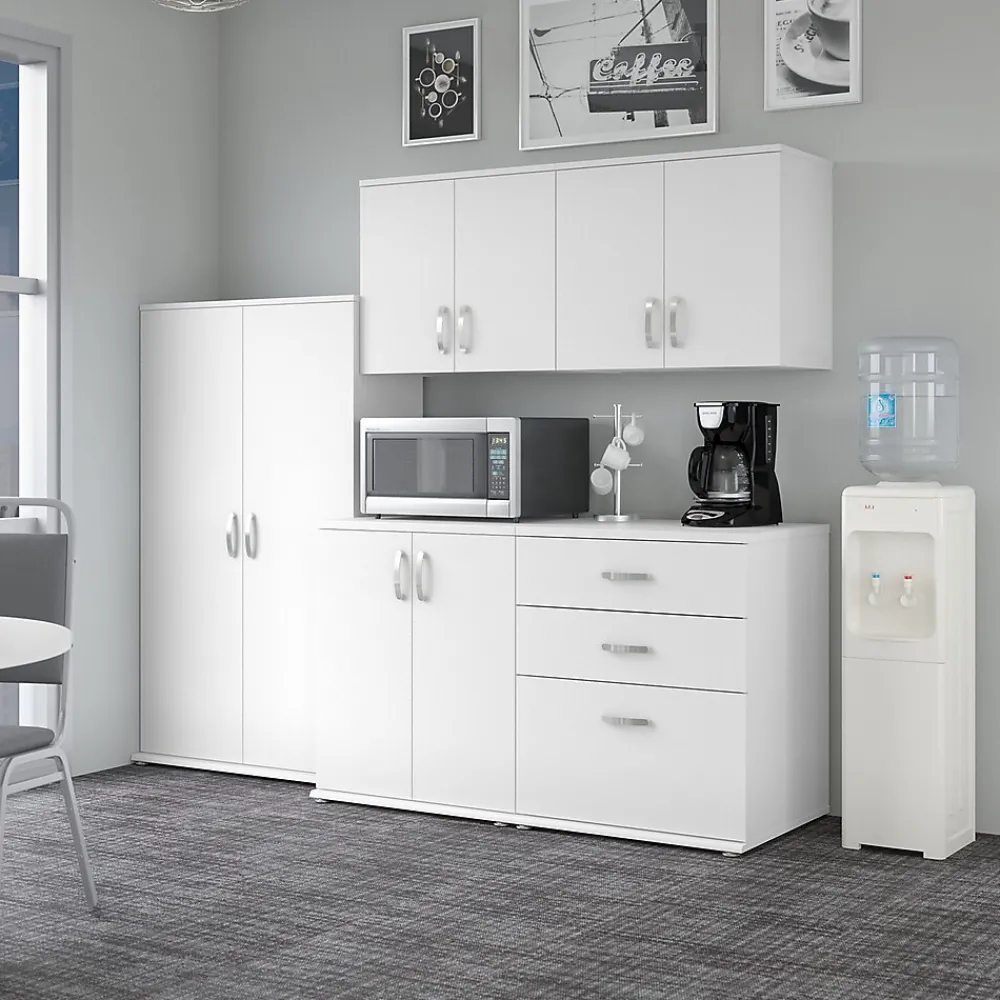 Storage Cabinets*Bush Business Furniture Universal 62" 5-Piece Modular Storage Set with 11 Shelves, White (UNS003WH)