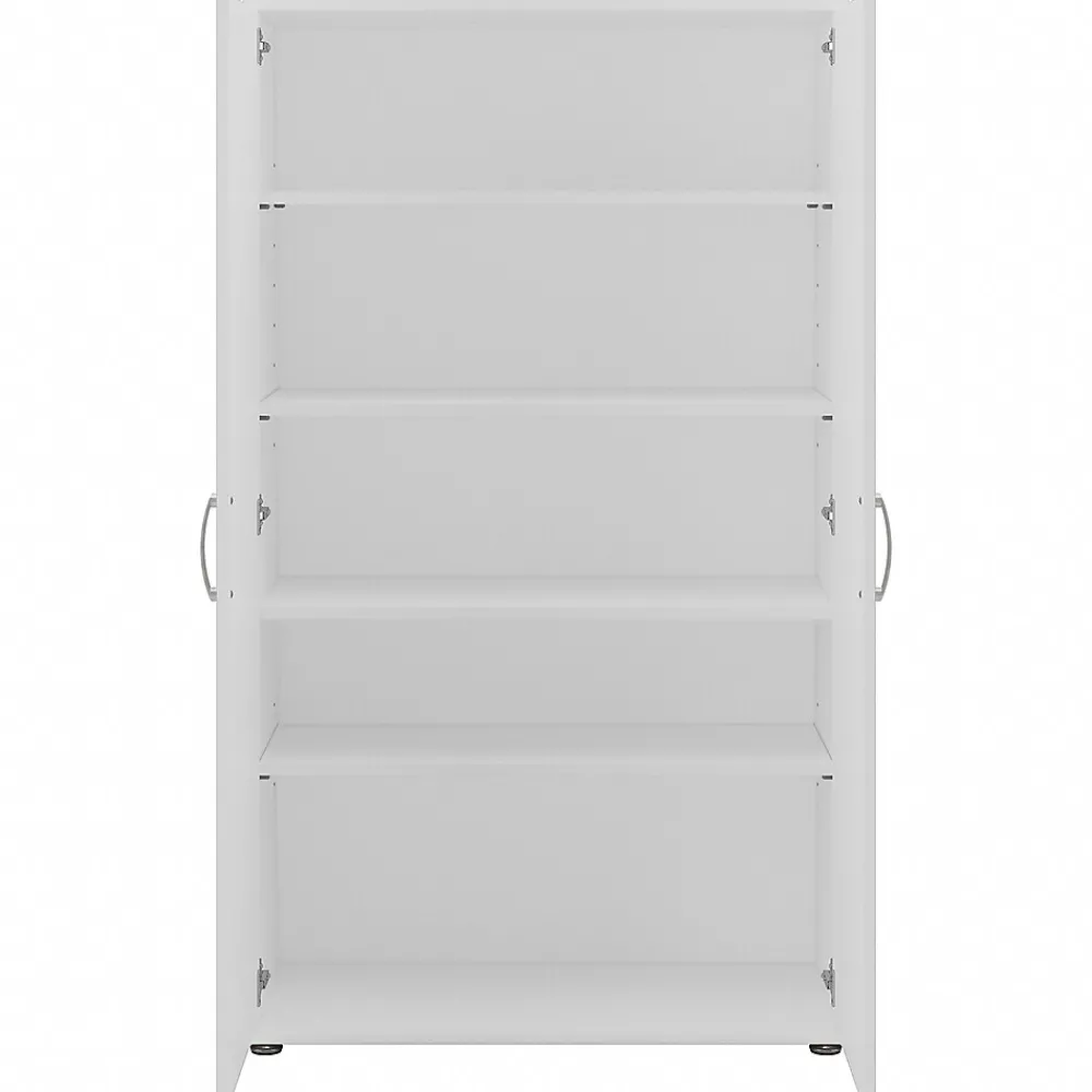 Storage Cabinets*Bush Business Furniture Universal 62" 5-Piece Modular Storage Set with 11 Shelves, White (UNS003WH)