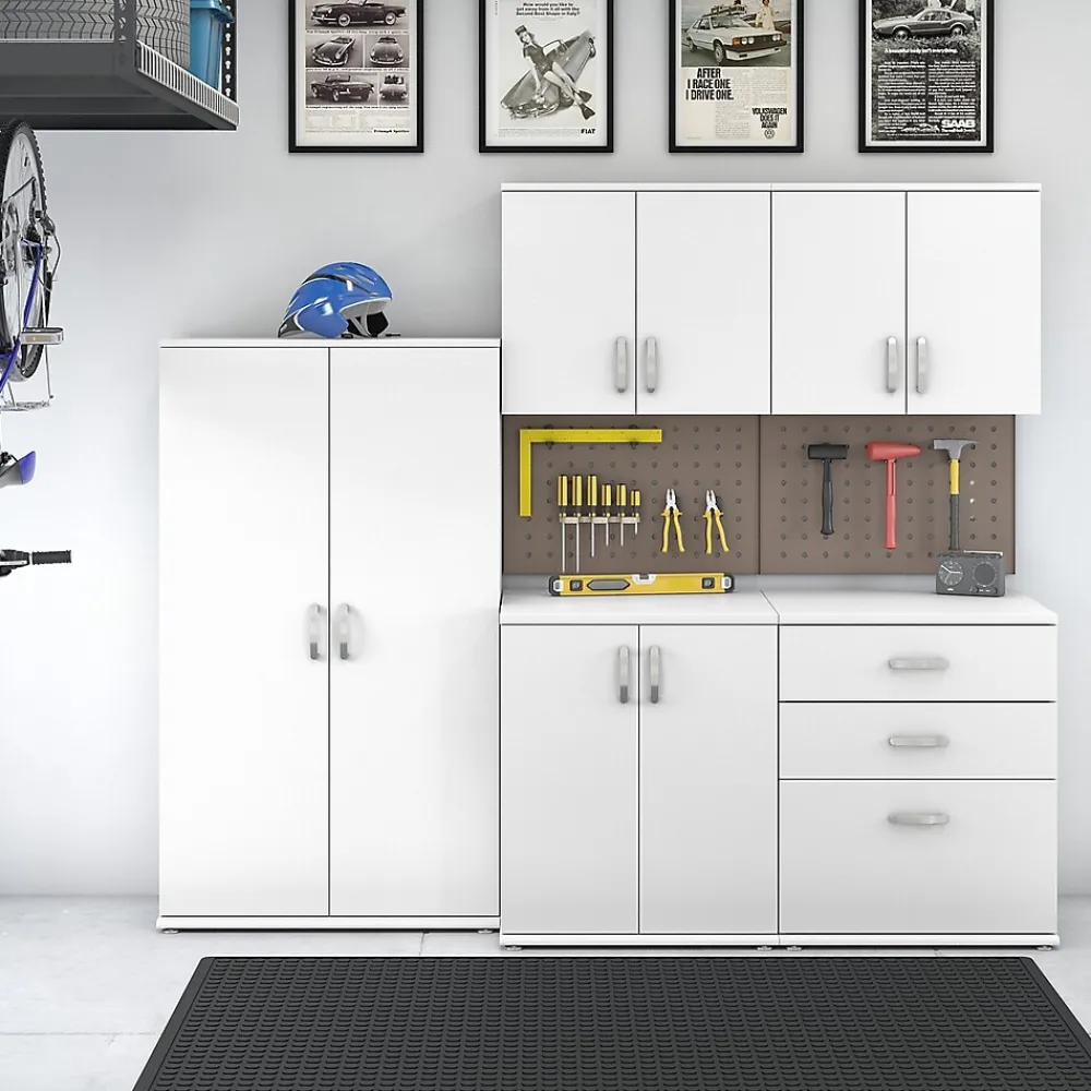 Storage Cabinets*Bush Business Furniture Universal 62" 5-Piece Modular Storage Set with 11 Shelves, White (UNS003WH)