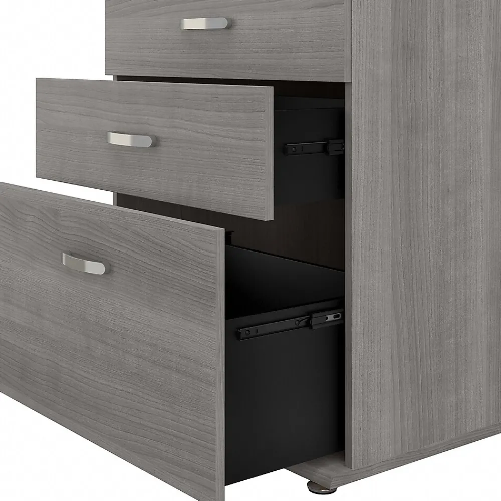 Storage Cabinets*Bush Business Furniture Universal 34" Floor Storage Cabinet with Drawers, Platinum Gray (UNS328PG)