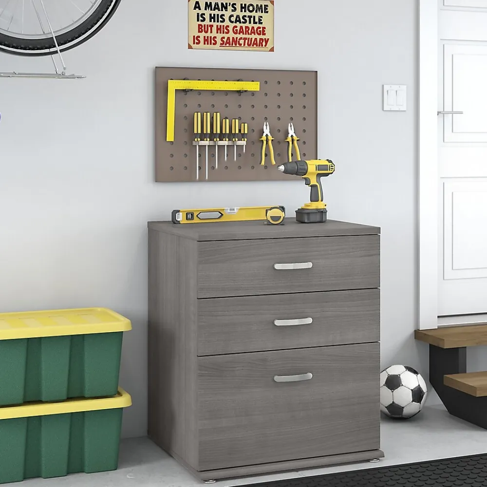 Storage Cabinets*Bush Business Furniture Universal 34" Floor Storage Cabinet with Drawers, Platinum Gray (UNS328PG)