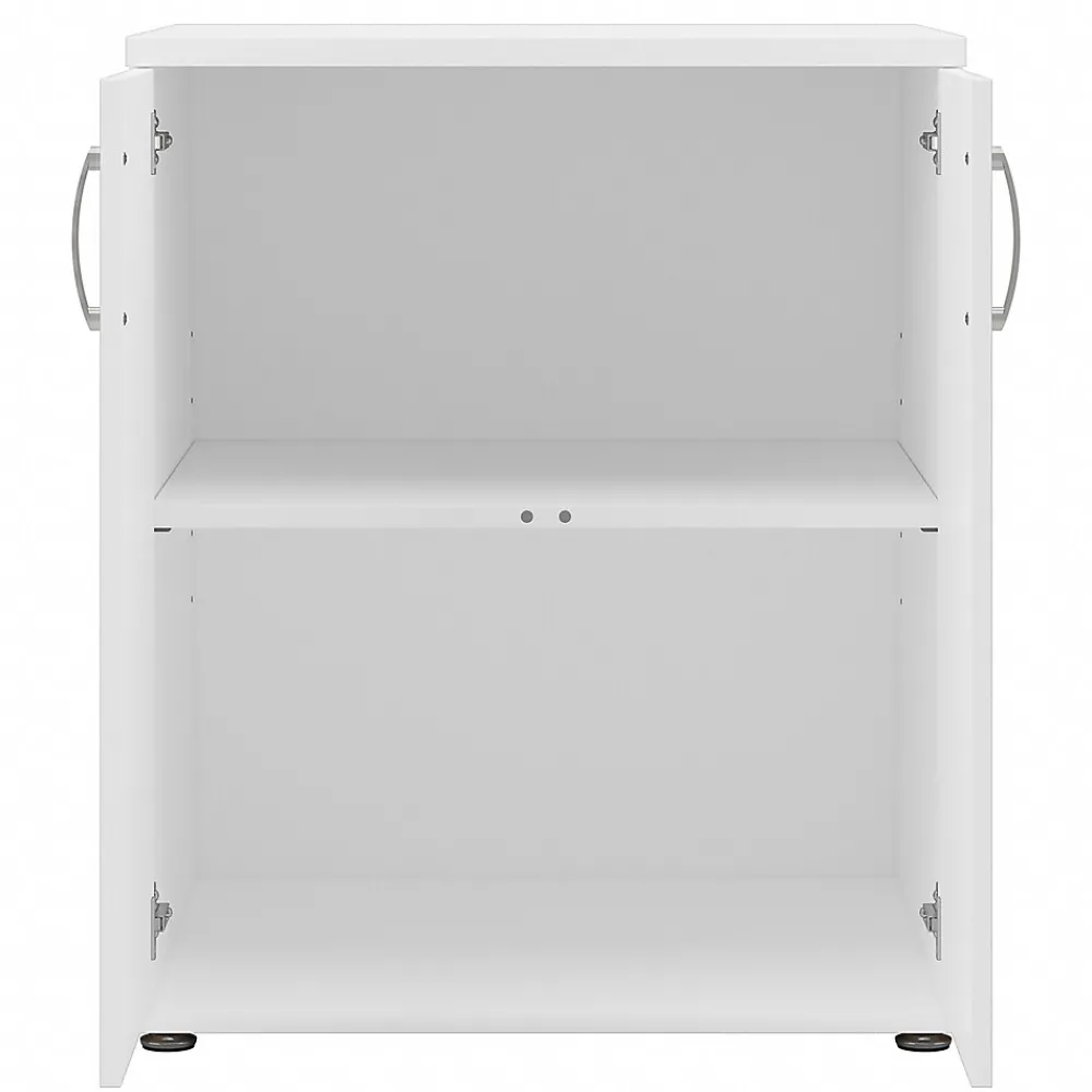 Storage Cabinets*Bush Business Furniture Universal 34" Floor Storage Cabinet with 2 Shelves, White (UNS128WH)