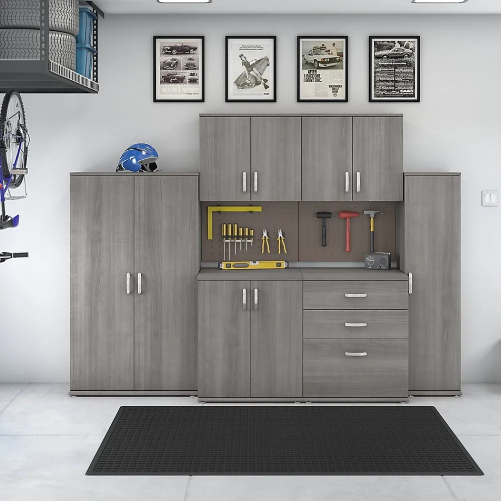 Storage Cabinets*Bush Business Furniture Universal 62" 6-Piece Modular Storage Set with 14 Shelves, Platinum Gray (UNS002PG)
