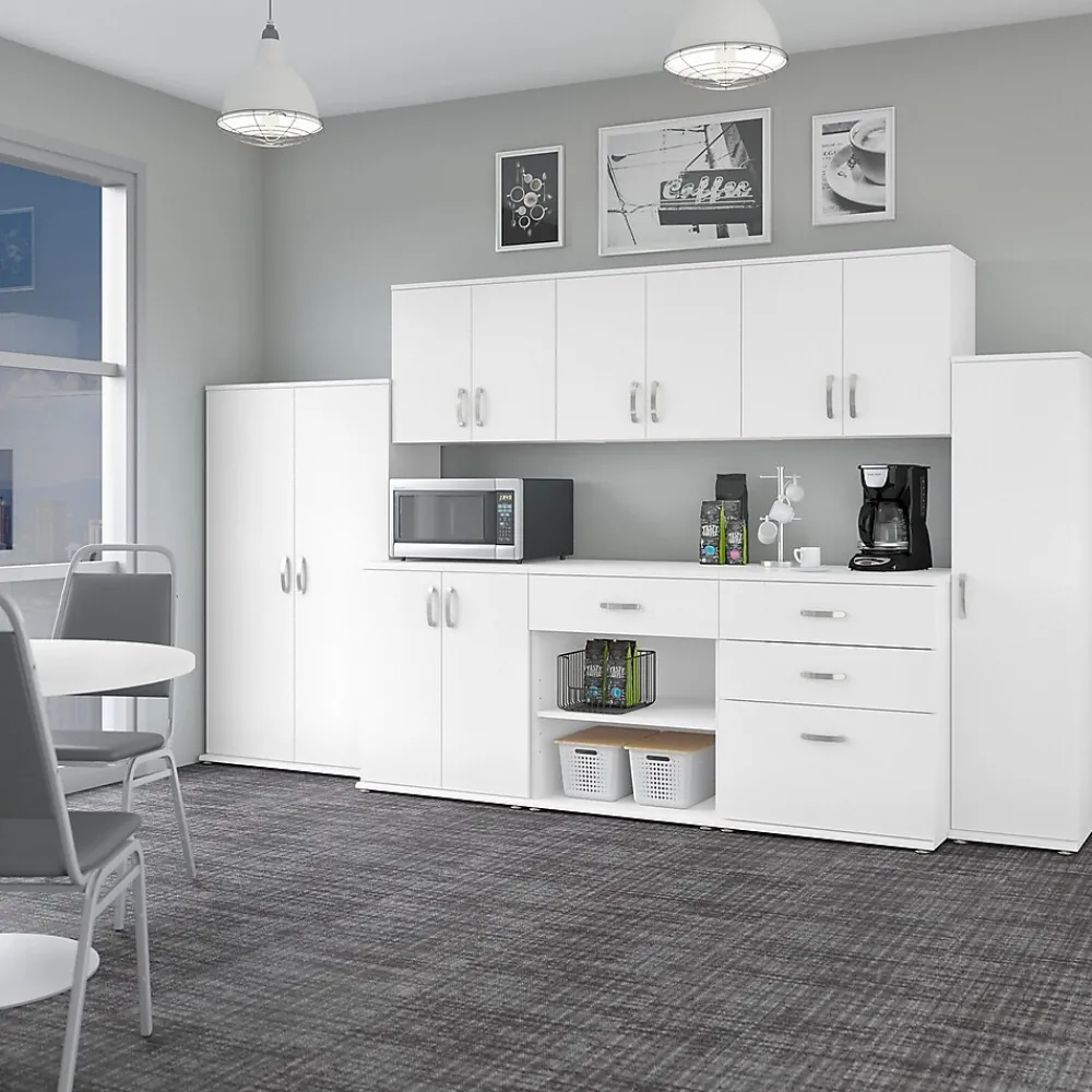 Storage Cabinets*Bush Business Furniture Universal 62" Tall Storage Cabinet with Doors and 5 Shelves, White (UNS136WHK)