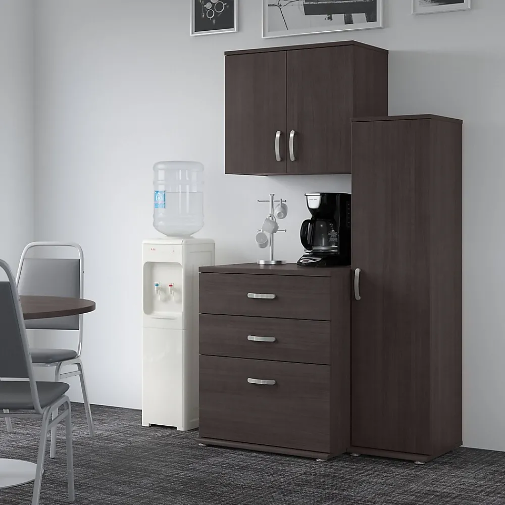 Storage Cabinets*Bush Business Furniture Universal 62" 3-Piece Modular Storage Set with 5 Shelves, Storm Gray (UNS005SG)