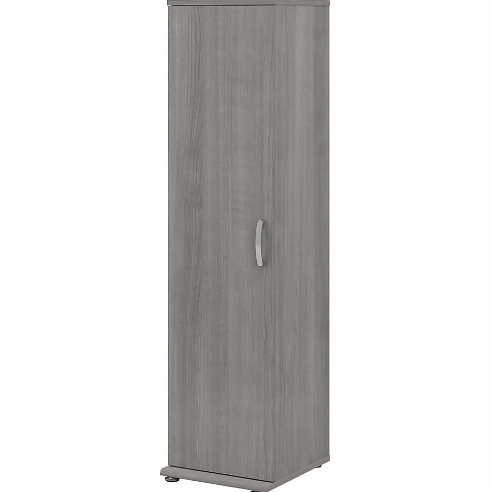 Storage Cabinets*Bush Business Furniture Universal 62" Tall Narrow Storage Cabinet with Door and 3 Shelves, Platinum Gray (UNS116PG)