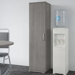 Storage Cabinets*Bush Business Furniture Universal 62" Tall Narrow Storage Cabinet with Door and 3 Shelves, Platinum Gray (UNS116PG)