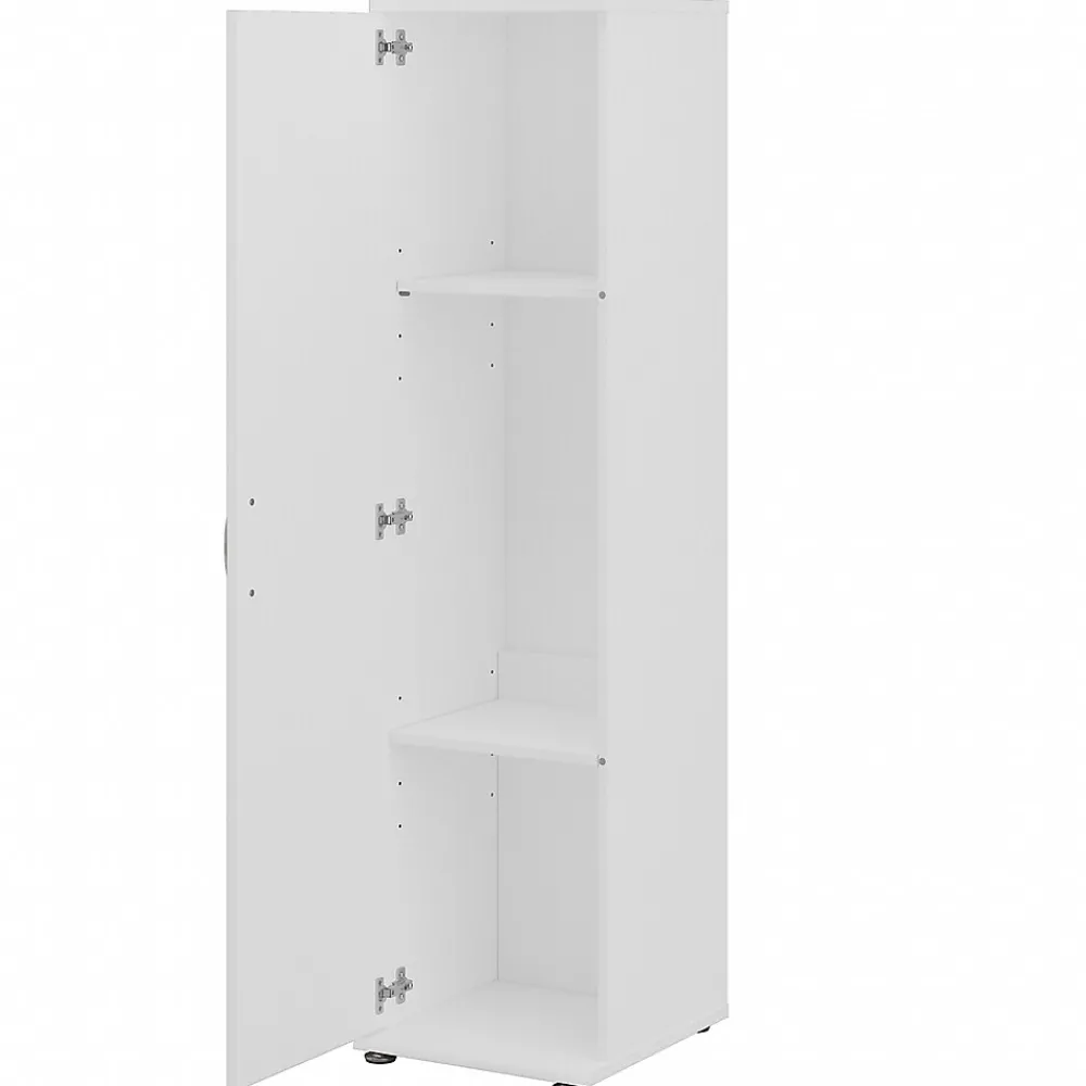 Storage Cabinets*Bush Business Furniture Universal 62" 3-Piece Modular Storage Set with 5 Shelves, White (UNS005WH)