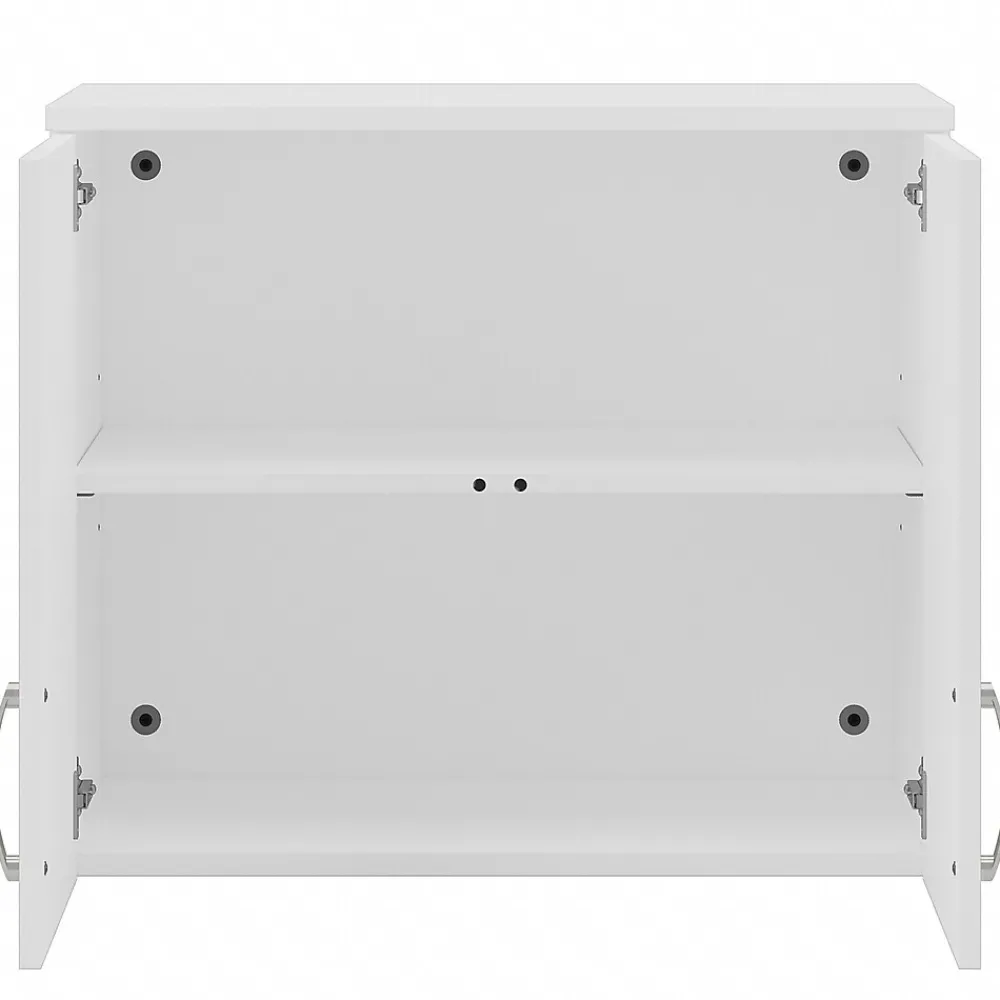 Storage Cabinets*Bush Business Furniture Universal 24" Wall Cabinet with Doors and 2 Shelves, White (UNS428WH)