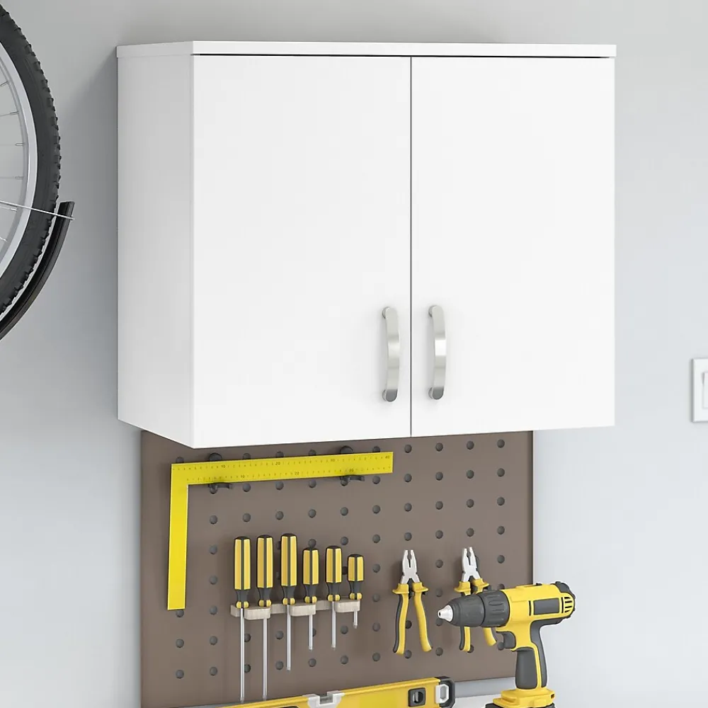 Storage Cabinets*Bush Business Furniture Universal 24" Wall Cabinet with Doors and 2 Shelves, White (UNS428WH)