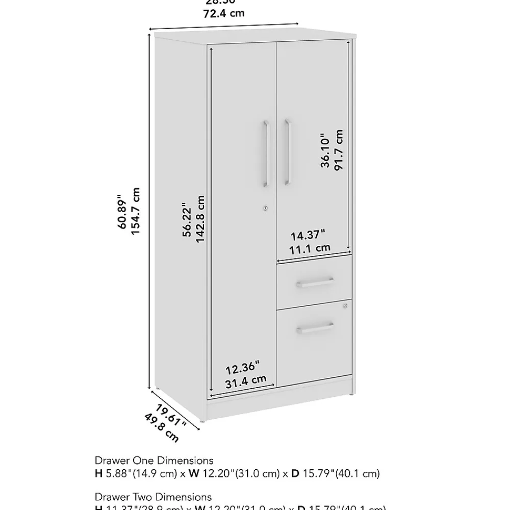 Storage Cabinets*Bush Business Furniture Vista Wardrobe Cabinet with Drawers, Black Walnut (VSS130BWK)