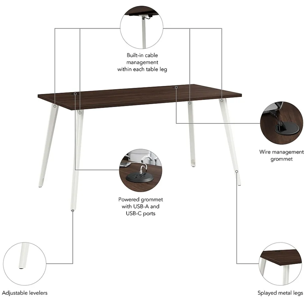 Office Desks*Bush Business Furniture Vista 60"W Computer Desk, Black Walnut (VSD160BW)