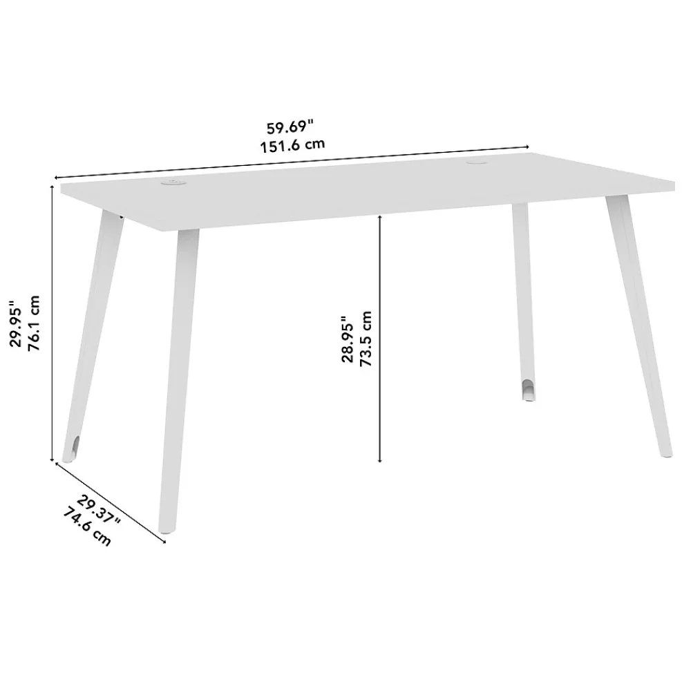 Office Desks*Bush Business Furniture Vista 60"W Computer Desk, Black Walnut (VSD160BW)