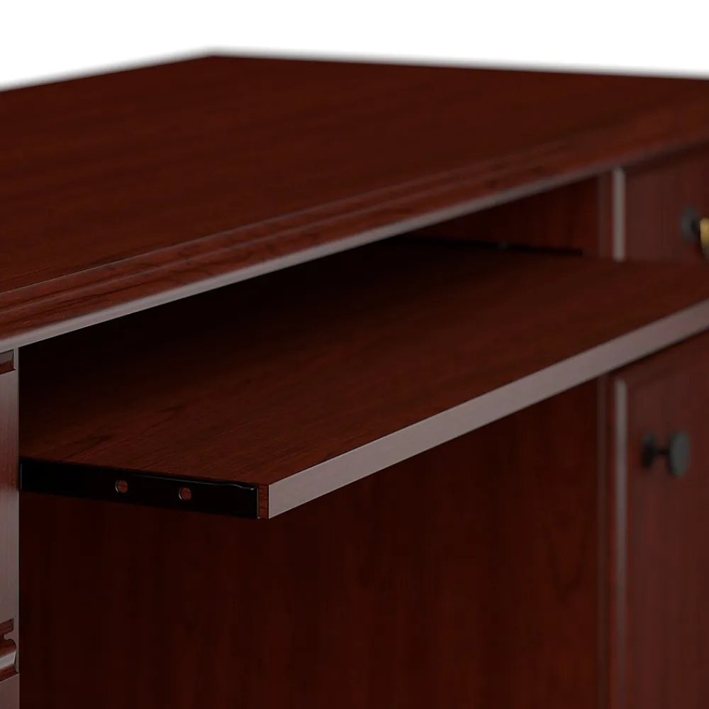 L-Desks*Bush Business Furniture 66"W Arlington L Shaped Desk with Drawers and Keyboard Tray, Harvest Cherry (WC65570-03K)