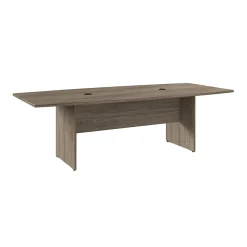 Conference Room Tables*Bush Business Furniture 96W x 42D Boat Shaped Conference Table with Wood Base, Modern Hickory (99TB9642MHK)