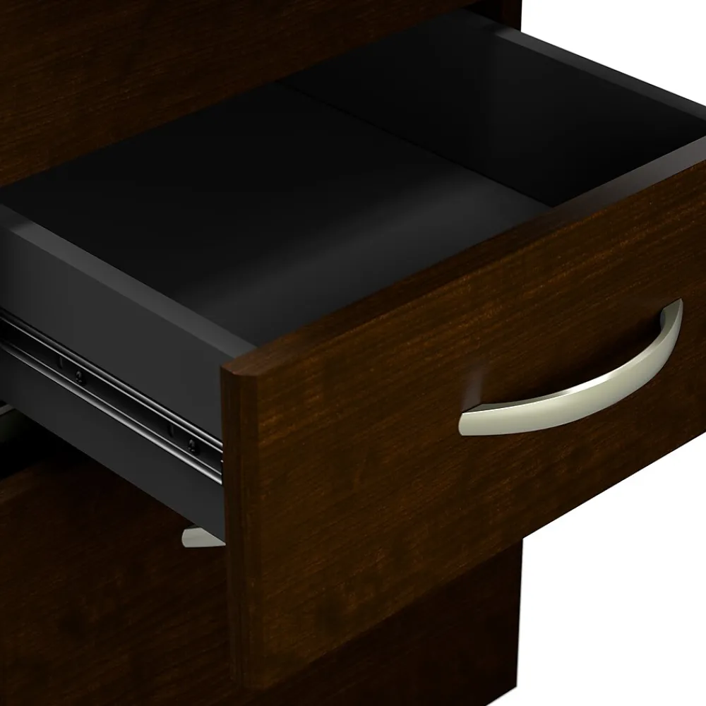 L-Desks*Bush Business Furniture Westfield 60"W L Shaped Desk with 42W Return and Mobile File Cabinet, Mocha Cherry (SRC168MRSU)