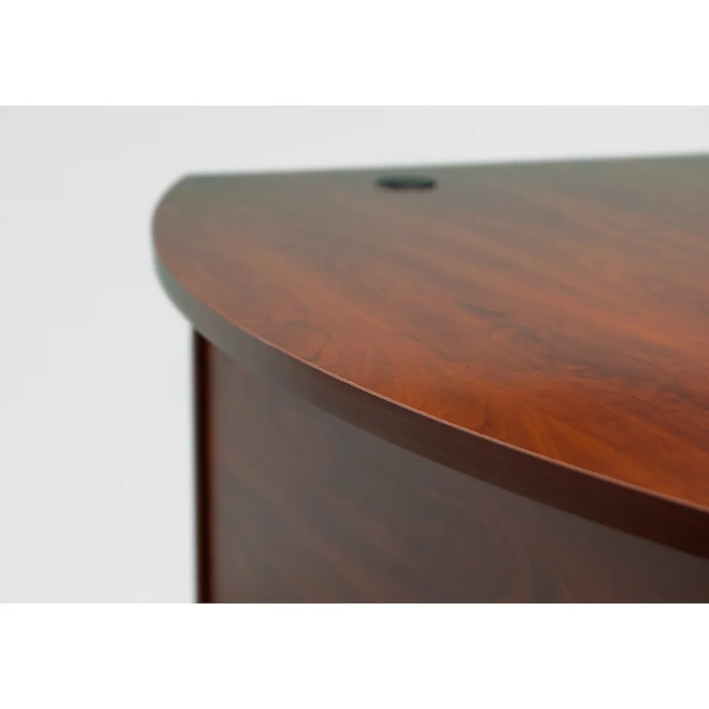 Office Desks*Bush Business Furniture Westfield 60"W Left Handed L Bow Desk, Gray (WC24433) Hansen Cherry/Graphite