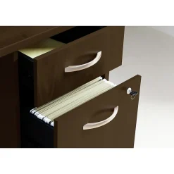 L-Desks*Bush Business Furniture Westfield 72W L Shaped Desk with 48W Return and Mobile File Cabinet, (SRC001MRSU) Mocha Cherry
