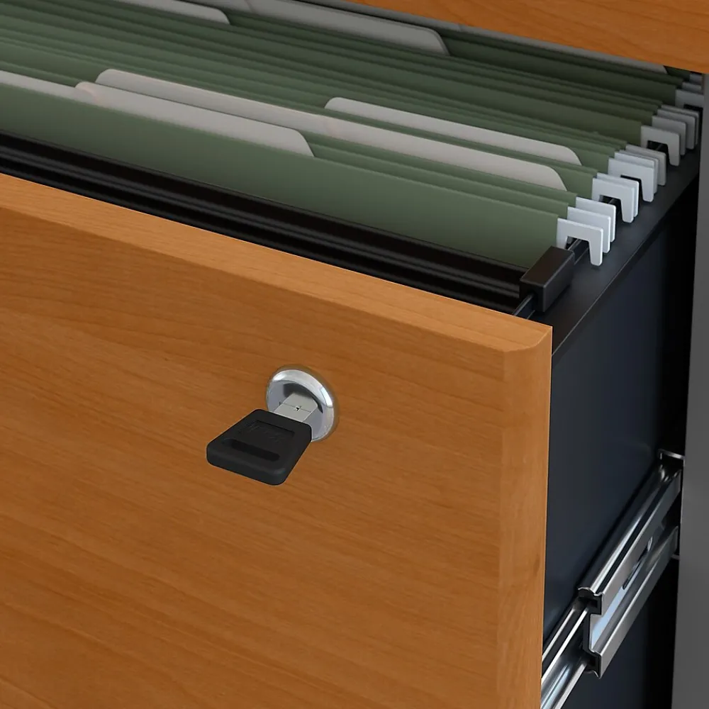 File Cabinets*Bush Business Furniture Westfield Lateral File Cabinet, Natural Cherry (WC72454CSU) Natural Cherry/Graphite Gray
