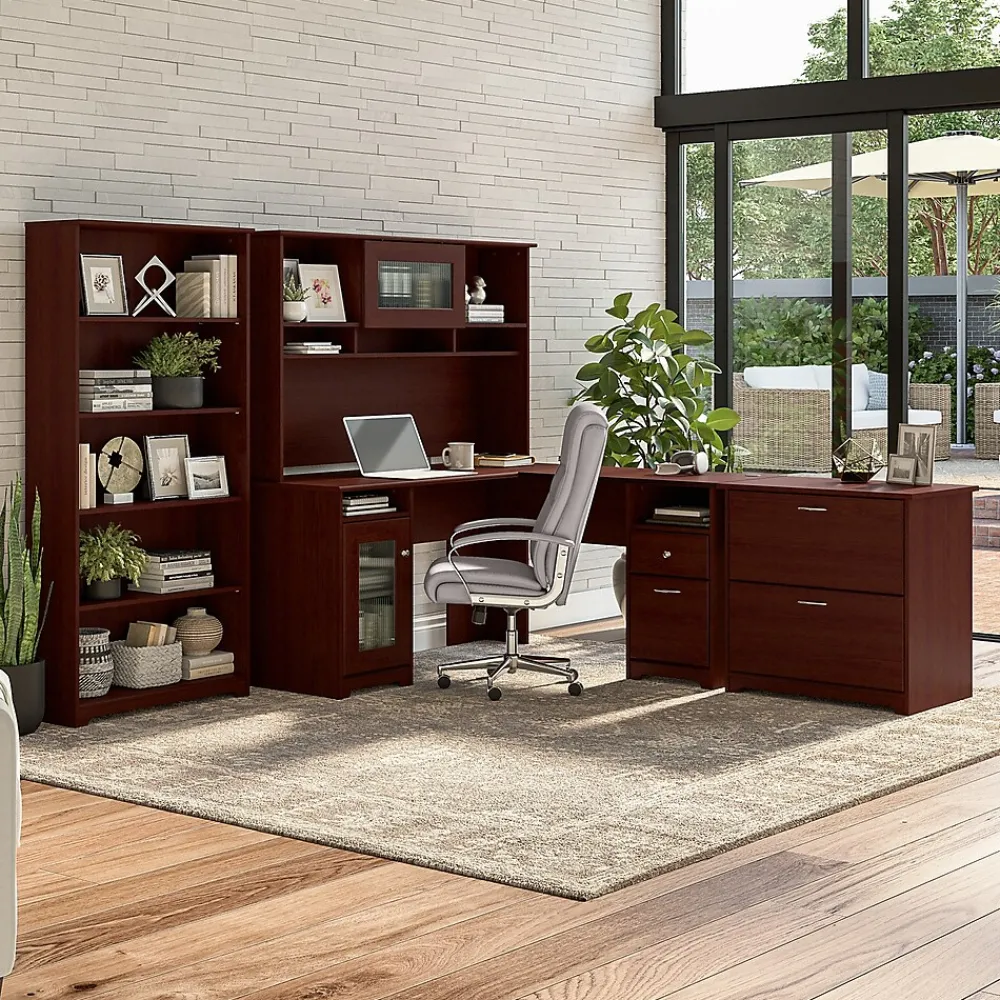 File Cabinets*Bush Furniture Cabot Lateral File Cabinet, (WC31480) Harvest Cherry