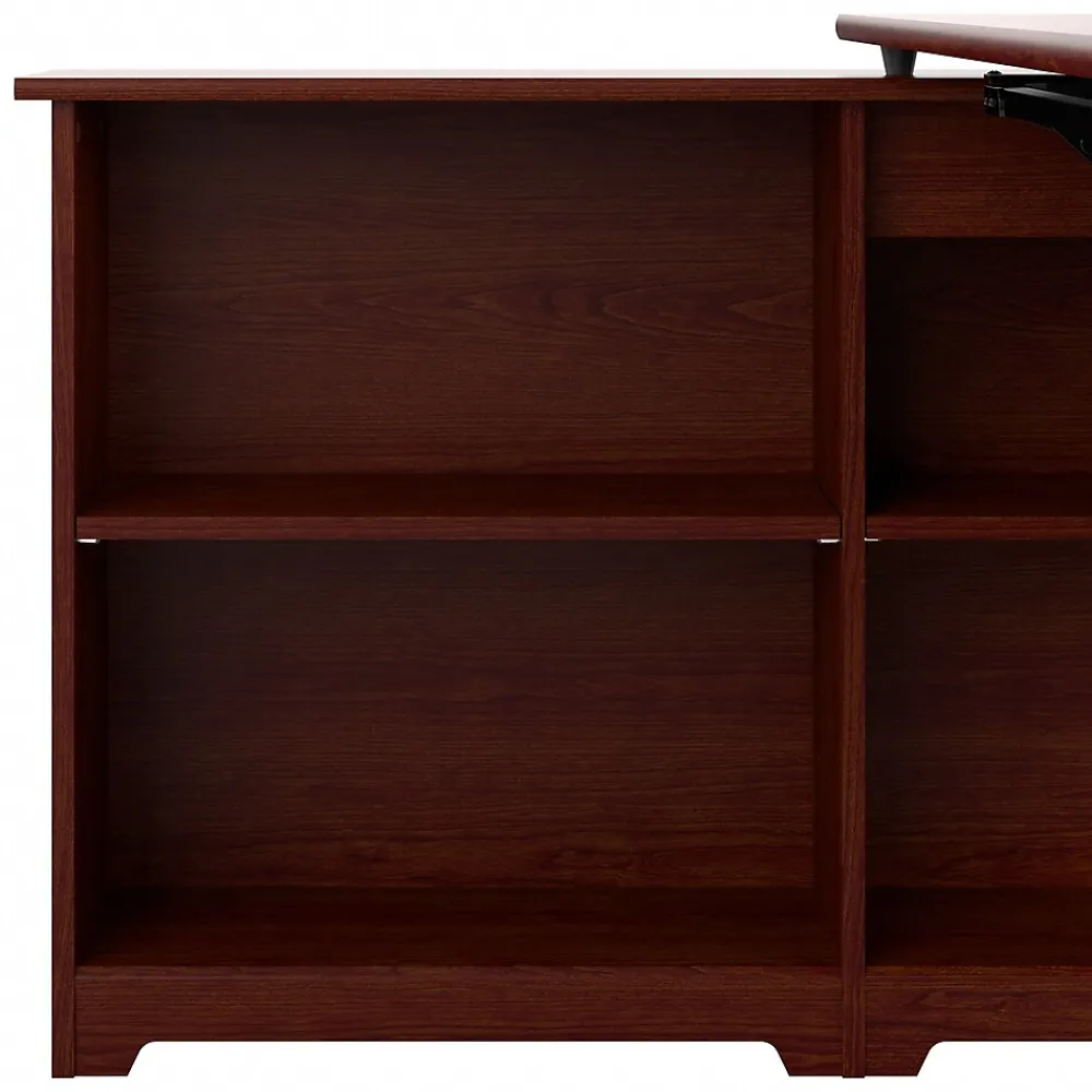 Standing Desks*Bush Furniture Cabot 52"W 3 Position Sit to Stand Corner Bookshelf Desk, Harvest Cherry (WC31416)