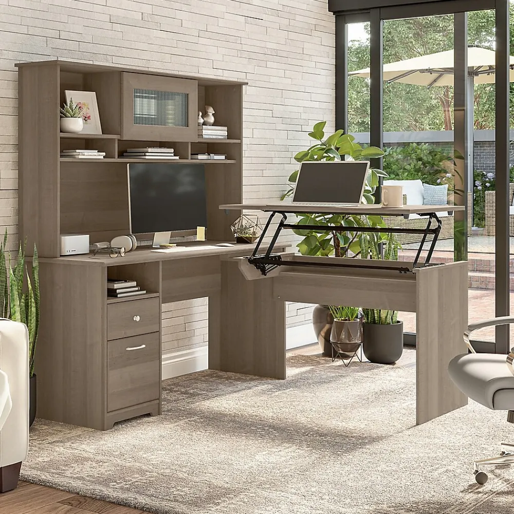 Computer Desks*Bush Furniture Cabot 60"W Computer Desk with Drawers, (WC31260) Ash Gray