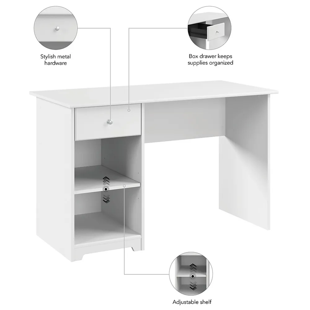 Computer Desks*Bush Furniture Cabot 48"W Computer Desk with Storage, White (WC31947)