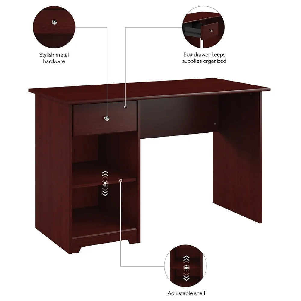 Computer Desks*Bush Furniture Cabot 48"W Computer Desk with Storage, Harvest Cherry (WC31447)