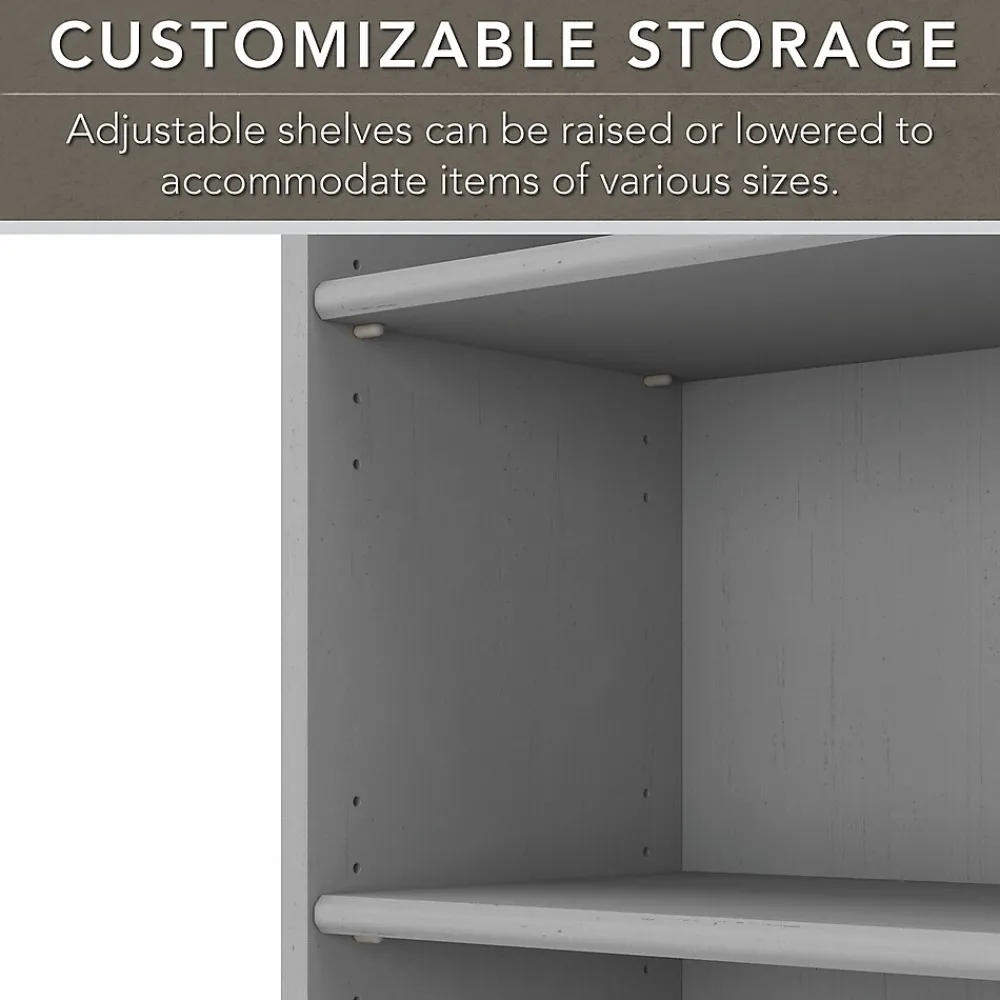 Bookcases*Bush Furniture Fairview 69"H 5-Shelf Bookcase with Adjustable Shelves, Laminated Wood (WC53565-03) Cape Cod Gray