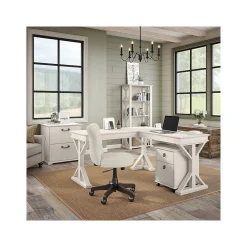 File Cabinets*Bush Furniture Homestead 2-Drawer Lateral File Cabinet, Letter/Legal Size, Lockable, Linen White Oak (HOF129LW-03)