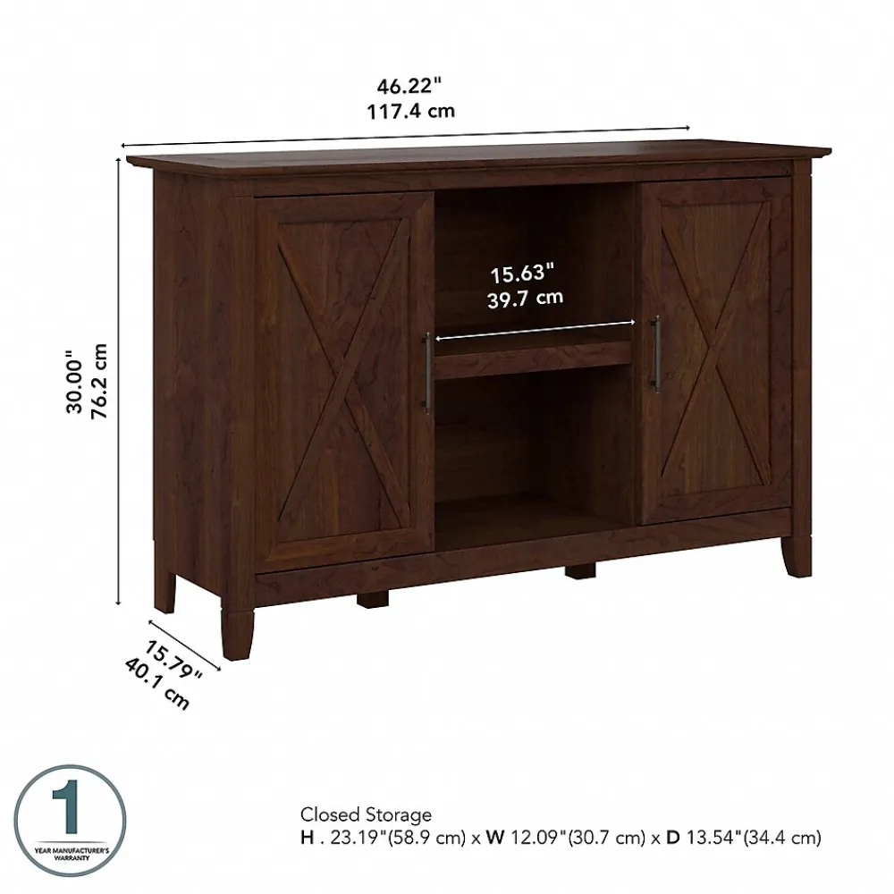 Storage Cabinets*Bush Furniture Key West 30" Accent Cabinet with Doors and 4 Shelves, (KWS146BC-03) Bing Cherry