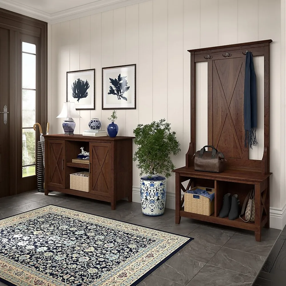 Storage Cabinets*Bush Furniture Key West 30" Accent Cabinet with Doors and 4 Shelves, (KWS146BC-03) Bing Cherry