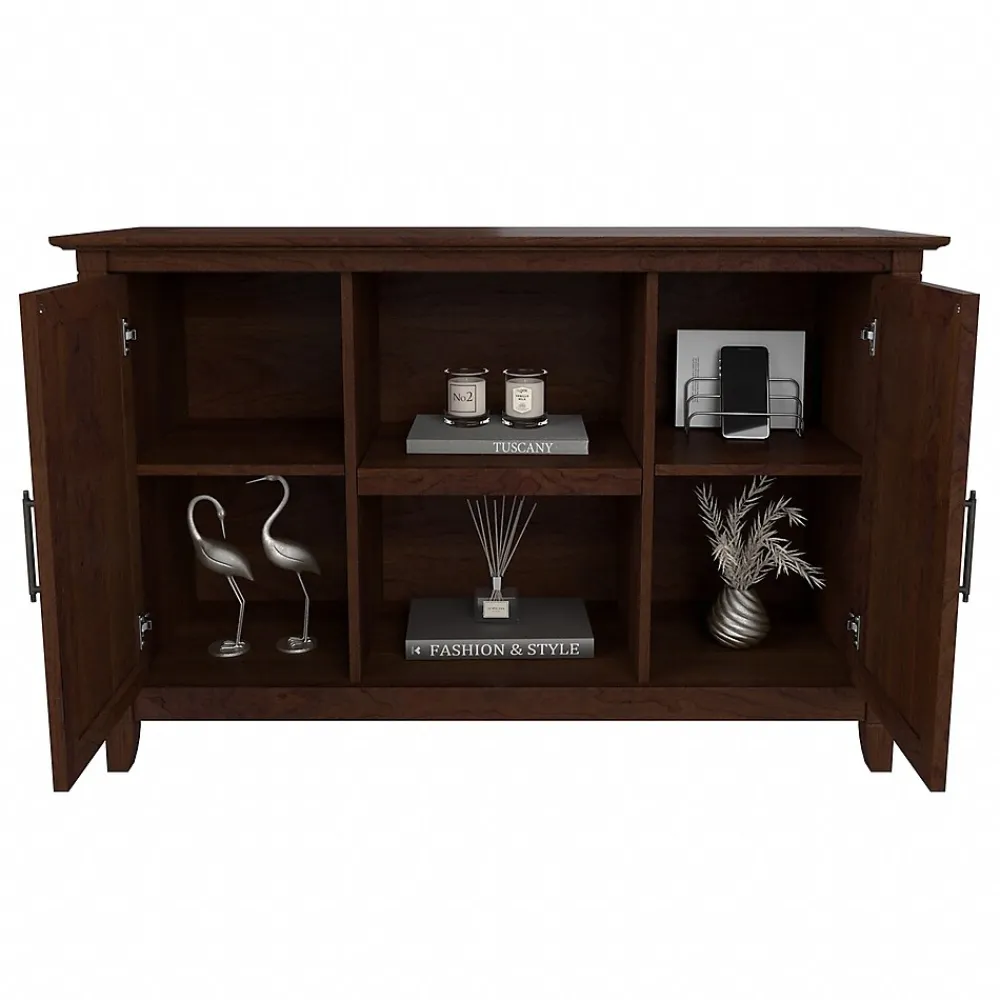 Storage Cabinets*Bush Furniture Key West 30" Accent Cabinet with Doors and 4 Shelves, (KWS146BC-03) Bing Cherry