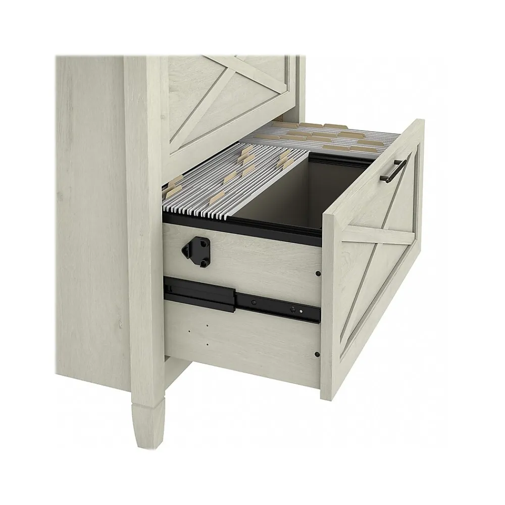 File Cabinets*Bush Furniture Key West 2-Drawer Lateral File Cabinet, Letter/Legal, Linen White Oak, 30" (KWF130LW-03)