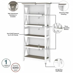 Bookcases*Bush Furniture Key West 5-Shelf 66