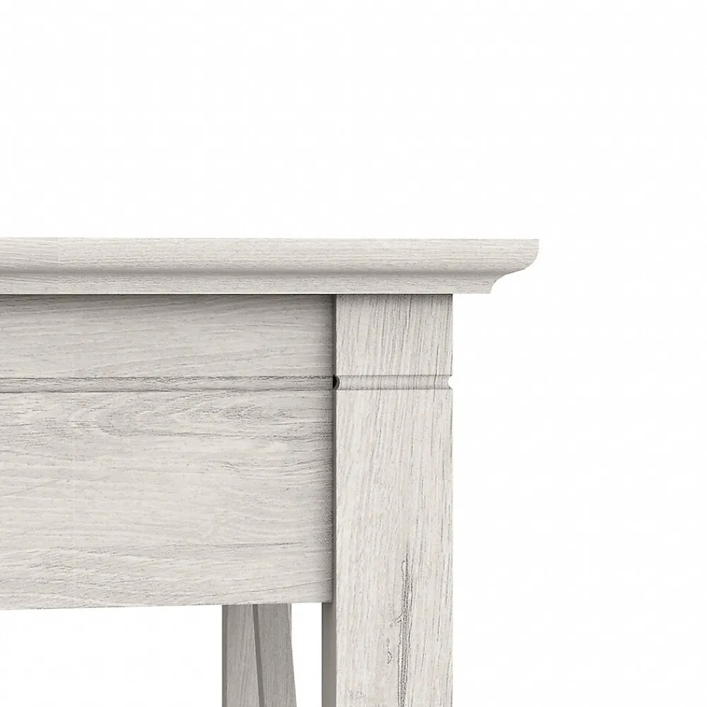 L-Desks*Bush Furniture Key West 60"W L Shaped Desk with Mid Back Tufted Office Chair, Linen White Oak (KWS045LW)