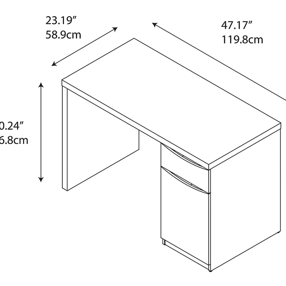 Computer Desks*Bush Furniture Montrese 48"W Computer Desk, Pure White (MY72117-03)