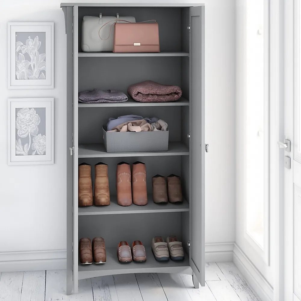 Storage Cabinets*Bush Furniture Salinas 63" Storage Cabinet with 5 Shelves, (SAS332CG-03) Cape Cod Gray