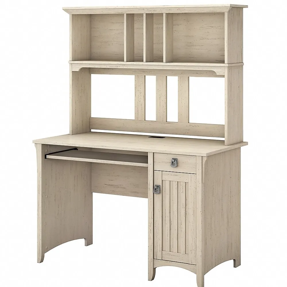 Computer Desks*Bush Furniture Salinas 48"W Small Computer Desk with Hutch, (MY72208-03) Antique White