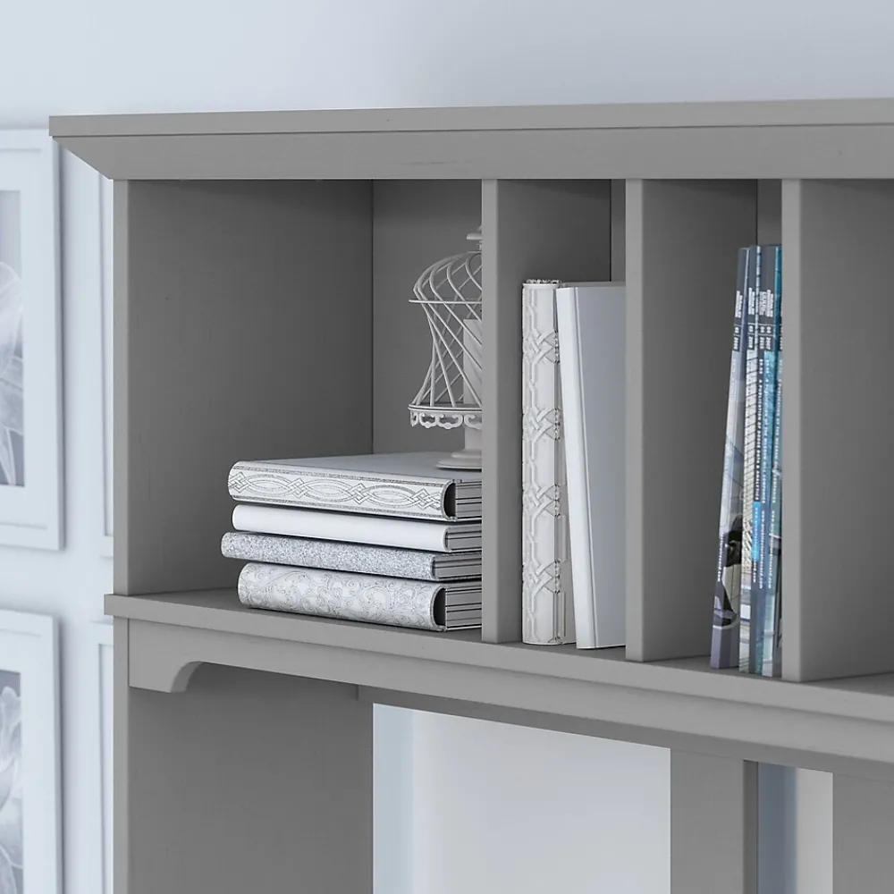 L-Desks*Bush Furniture Salinas 60"W L Shaped Desk with Hutch, Cape Cod Gray (SAL004CG)