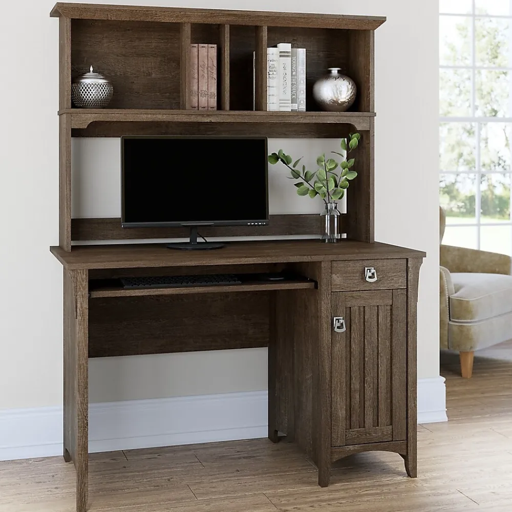 Computer Desks*Bush Furniture Salinas 48"W Small Computer Desk with Hutch, (MY72608-03) Ash Brown