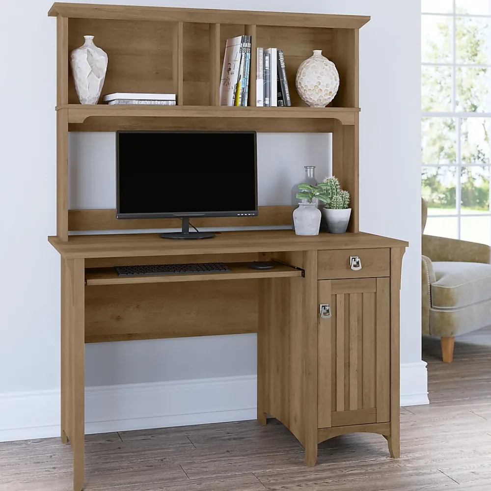 Computer Desks*Bush Furniture Salinas 48"W Small Computer Desk with Hutch, (MY72408-03) Reclaimed Pine