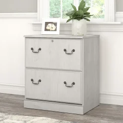 File Cabinets*Bush Furniture Saratoga 2-Drawer Lateral File Cabinet, Linen White Oak (EX45754-03)