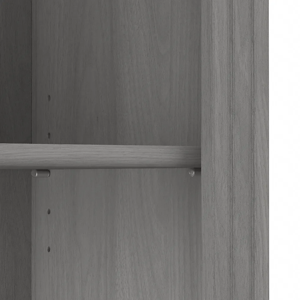 Bookcases*Bush Furniture Saratoga 72"H 5-Shelf Bookcase with Adjustable Shelves, Modern Gray Laminate (W1655C-03)